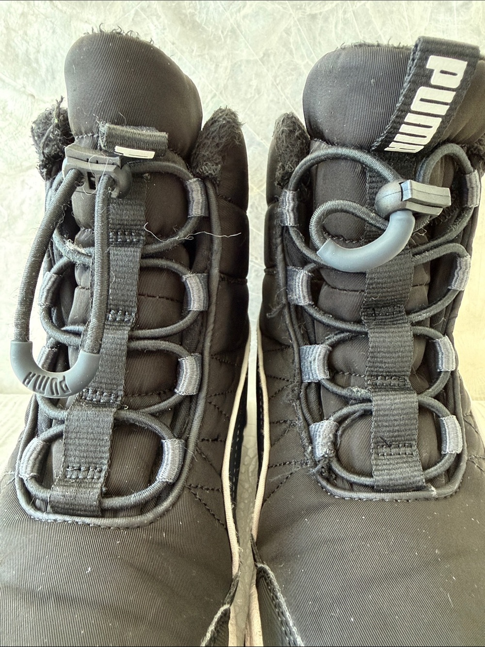 Puma Kids Black and Gray Insulated High-Top Boots Size 5,5 - Picture 10 of 16